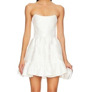 V Chapman Ginny corset dress in white baroque floral
